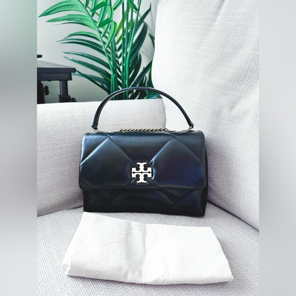 💸 Sale 💸 Authentic Tory Burch Black Diamond Quilt Kira Small Shoulder Bag 🛍️ - Picture 2 of 11